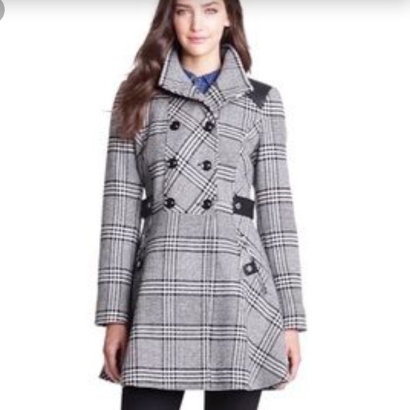 guess plaid coat